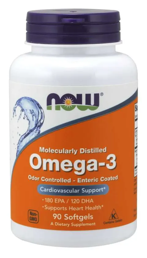 NOW FOODS Omega 3 - DHA 120 mg + EPA 180 mg (90 kaps.)