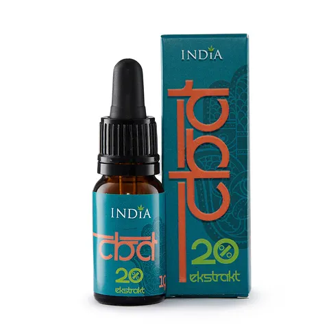 Olejek CBD 20% (ekstrakt), 10 ml | CBD | CBC | CBG | CBDV - India Cosmetics - DATA WAŻNOŚCI 31.12.2026