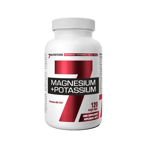 7NUTRITION Magnesium + Potasium B6 - Cytrynian Magnezu + Cytrynian Potasu + B6 (120 kaps.)