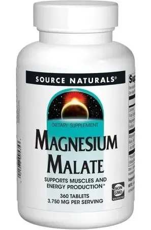 SOURCE NATURALS Magnesium Malate - Jabłczan magnezu (360 tabl.)