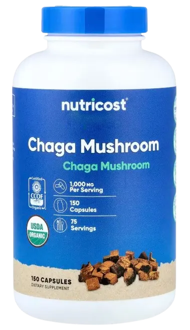 NUTRICOST Chaga Mushroom - Grzyb Chaga (150 kaps.)