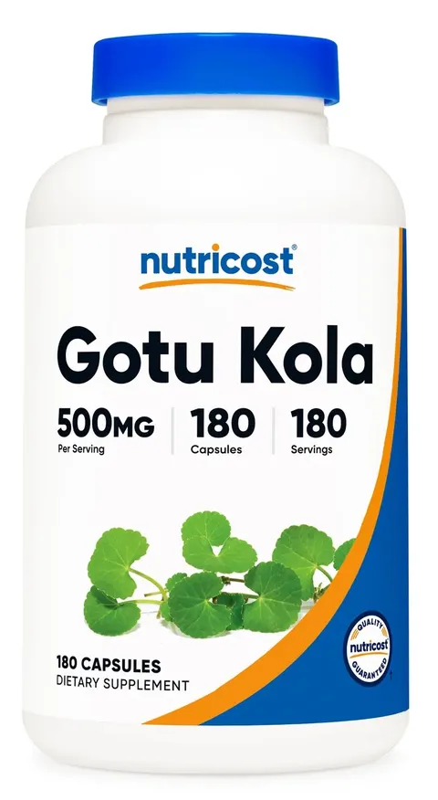 NUTRICOST Gotu Kola - Ekstrakt z gotu kola 500 mg (180 kaps.)