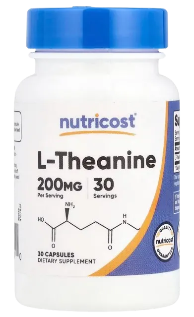 NUTRICOST L-Theanine 200 mg - L-teanina (30 kaps.)