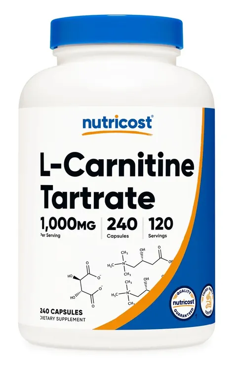 NUTRICOST L-Carnitine Tartrate 500 mg - Winian L-karnityny (240 kaps.)