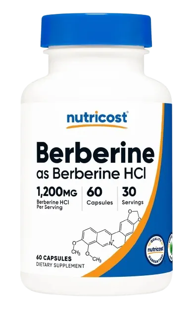 NUTRICOST Berberine HCl 600 mg - Chlorowodorek berberyny (60 kaps.)