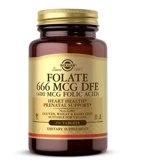 SOLGAR Folate 666 mcg DFE (400 mcg Folic Acid) (250 tabl.) (1)