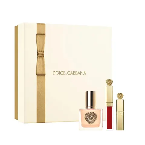 Dolce & Gabbana Devotion zestaw woda perfumowana spray 30ml + tusz do rzęs 4ml + pomadka do ust 5ml