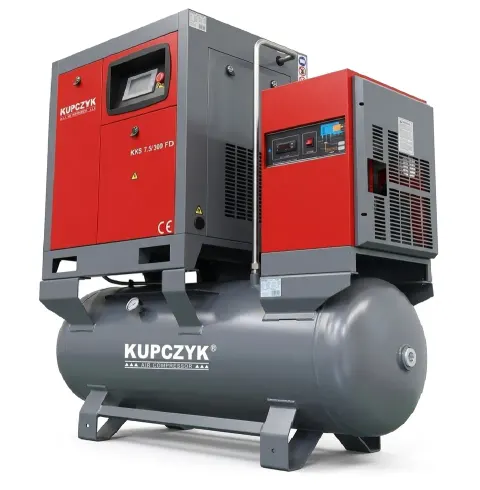 Kompresor śrubowy Kupczyk KKS7,5/300 FD 5,5KW Falownik Osuszacz