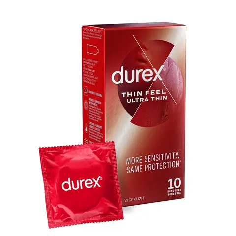 Durex Feel Thin Ultra super cienkie prezerwatywy lateksowe 10szt