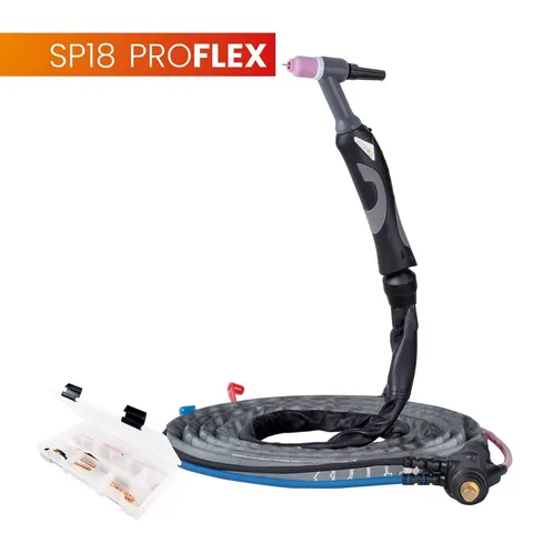 Uchwyt TIG 18, 4m, seria ProFLEX, 1B, pakiet U, przyłącze pasujące do ESAB® SPARTUS SPP18-4-SRP1B-U-1ESB