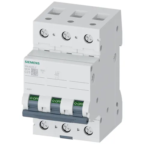 Wyłącznik nadprądowy 3P C25A 6kA 400V; 5SL6325-7, SIEMENS