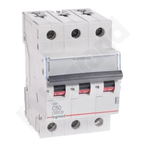 Wyłącznik nadprądowy 3P C 50A 6kA 400VAC S303 TX3; 403550 LEGRAND