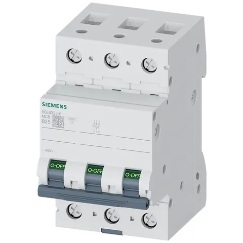 Wyłącznik nadprądowy 3P B25A 6kA 400V; 5SL6325-6, SIEMENS