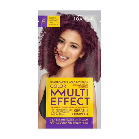 Joanna Multi Effect szamponetka koloryzująca 07 Głęboki Burgund 35g