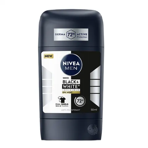 Nivea Men Black&amp;White Invisible Epic Night antyperspirant w sztyfcie 50ml