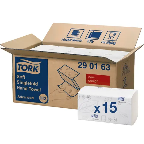 Ręcznik do rąk ZZ Tork 290163 miękki Advanced - cena za 3750 listków