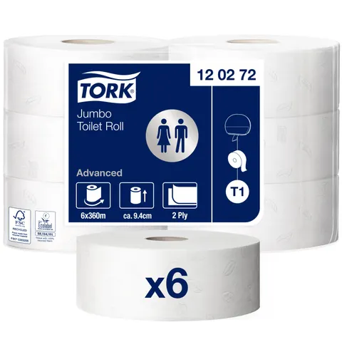 Papier toaletowy Jumbo TORK 120272 – 2-warstwowy / 6 rolek
