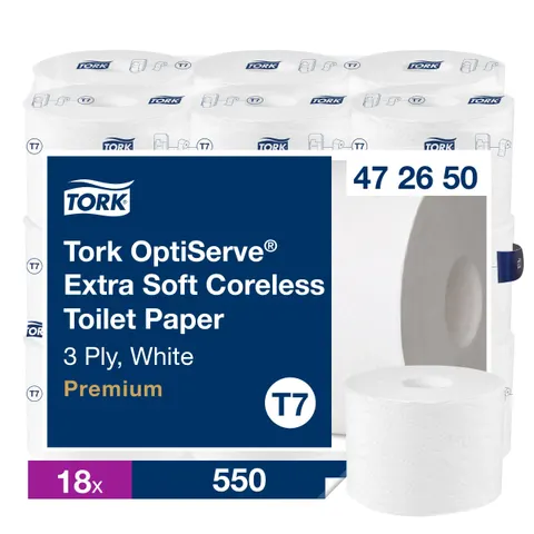 Tork OptiServe® ekstra miękki papier toaletowy bez gilzy 472650