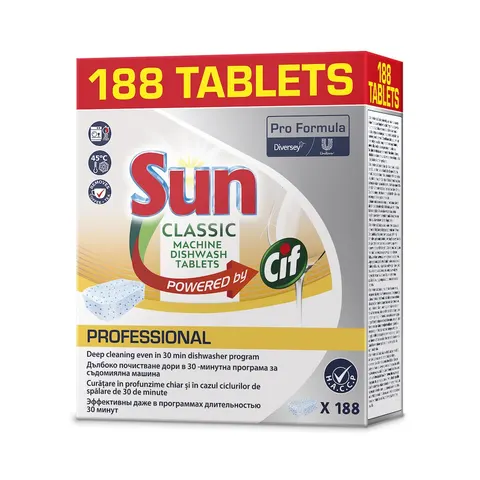 Tabletki do maszynowego mycia naczyń Sun Pro Formula 188 szt