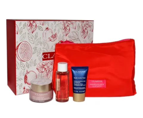 Clarins Zestaw dla Kobiet - Krem do twarzy na dzień 50 ml + Krem do twarzy na noc 15 ml + Woda micelarna 50 ml