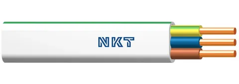 Przewód NKT instal PLUS YDYp 3x2,5 żo biały 450/750V /100m/