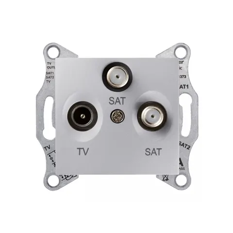 SEDNA ALUMINIUM Gniazdo TV/SAT/SAT końcowe