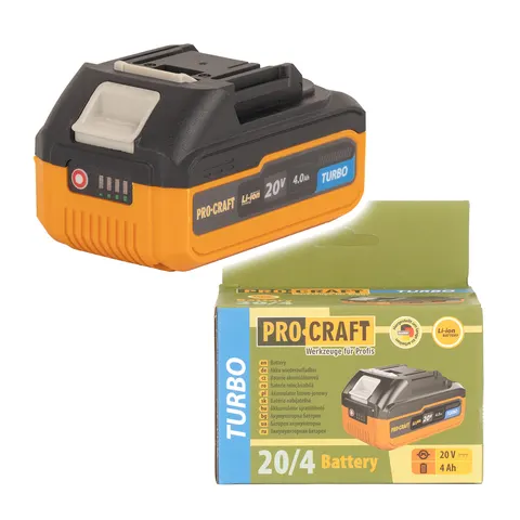 Akumulator 20V Li-ion, 4000mAh, Procraft 20/4 Turbo | 20/4 TURBO