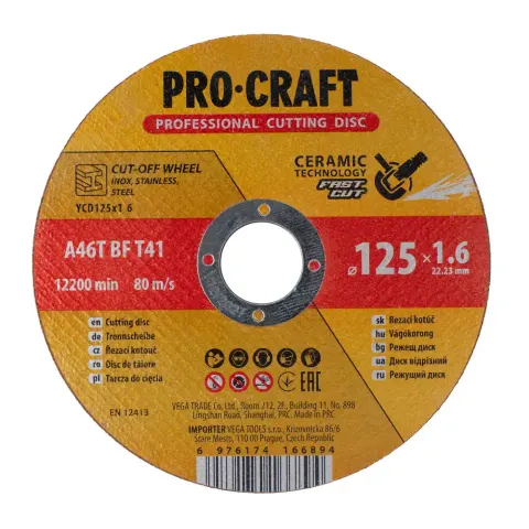 Ceramiczna tarcza do cięcia Procraft YCD125X1.6