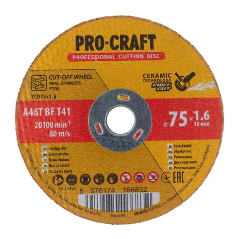 Ceramiczna tarcza do cięcia Procraft YCD75X1.6