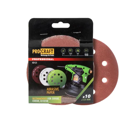 Papier ścierny 10 szt. Procraft KD125.40