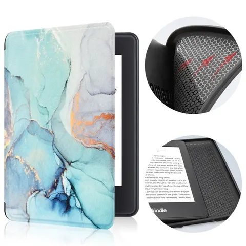 Etui Kindle 11 Touch silikonowy tył wzory Kolor: 42. Blue marble