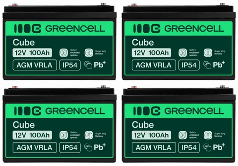 4 x akumulator Green Cell AGM VRLA 12V 100Ah