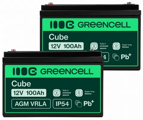 2 x akumulator Green Cell AGM VRLA 12V 100Ah