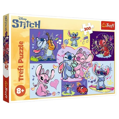 Puzzle 300 el. Zakręcony Stitch, Trefl