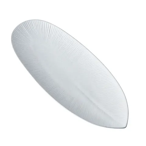 Made in Japan Snow Leaf nieregularny talerz 31 cm MIJ