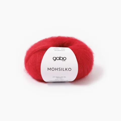 Włóczka GABO WOOL Mohsilko 4866 - czerwony mak