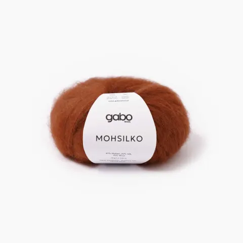 Włóczka GABO WOOL Mohsilko 4729 - rdzawy brąz