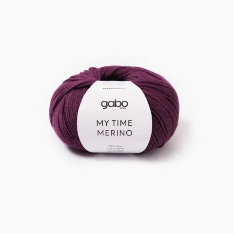 Włóczka GABO WOOL My Time Merino 9713 - bakłażan