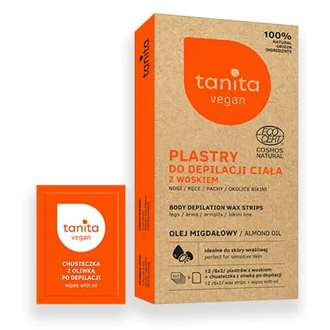 TANITA VEGAN Plastry z woskiem do depilacji ciała