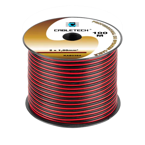 Kabel głośnikowy 1,0mm czarno-czerwony