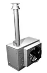 dachowy zestaw kominowy w systemie C-33 rura w rurze 80/125mm przez dach