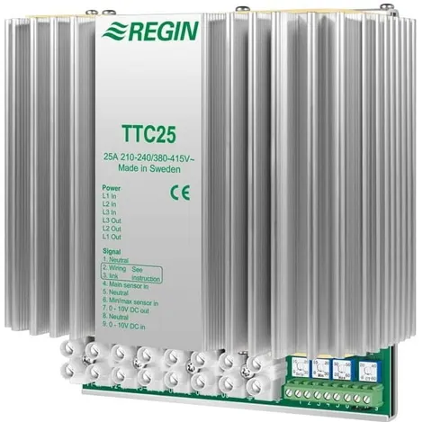 TTC25 - regulator temperatury i mocy nagrzewnic - max 25A (17kW) - szyna DIN