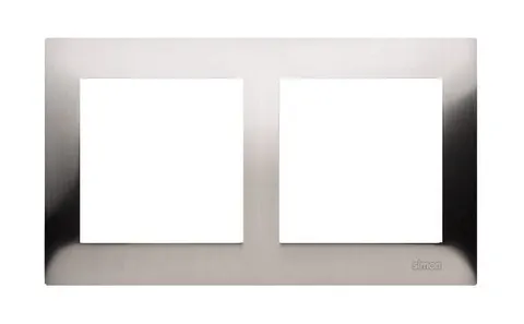 SIMON54 Ramka 2-krotna uniwersalna IP20 / IP44; inox