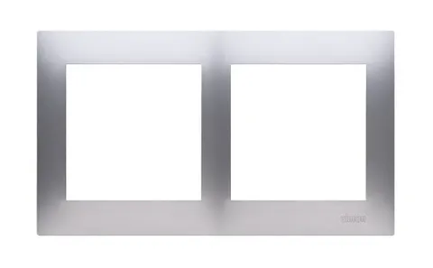 SIMON 54 Premium Ramka podwójna IP20 /IP44, srebrny mat; DR2/43 KONTAKT-SIMON