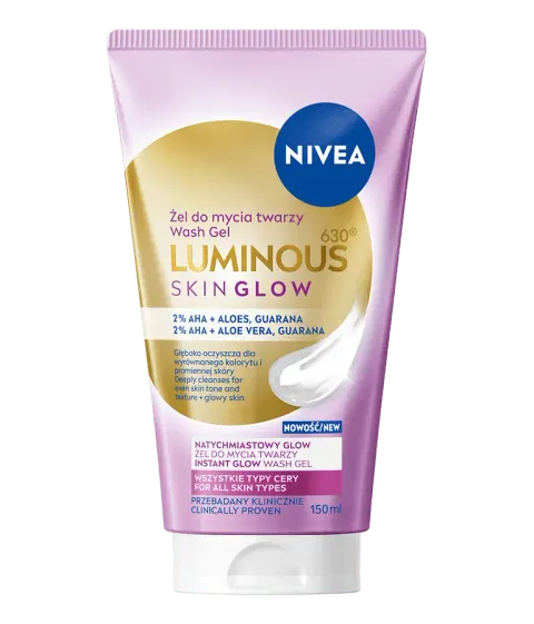 NIVEA Luminous Skin Glow Żel do mycia twarzy z aloesem i guaraną 150 ml