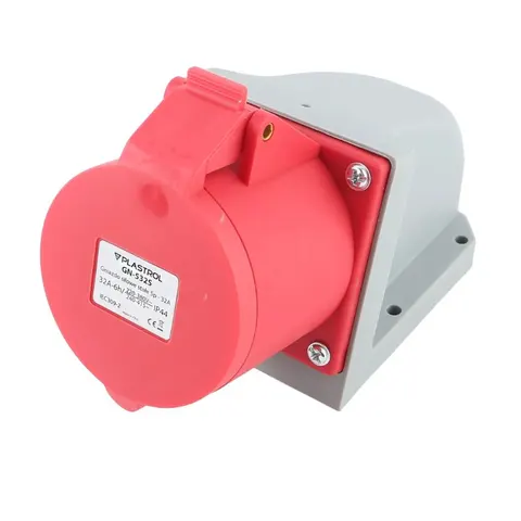 Gniazdo siłowe stałe 5P 32A, GN-532S; W-102125, PLASTROL