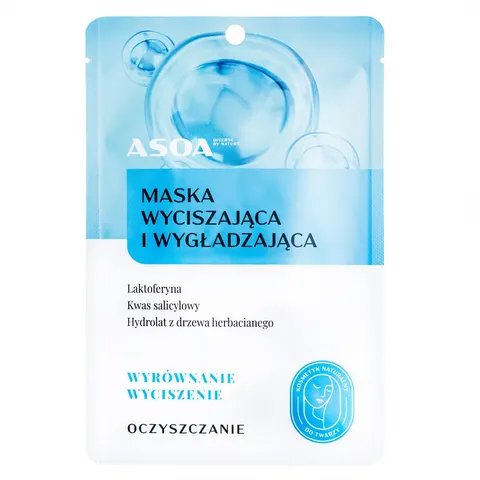 Asoa Maska w płachcie wyciszająca i wygładzająca 30g