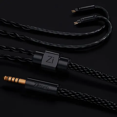 Zikman rhine elegance black edition — flagship hand-braided occ copper audiophile cable