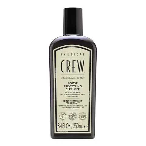 American crew boost pre-styling szampon zwiększający objętość i unoszący włosy u nasady, polecany do cienkich włosów, 250ml