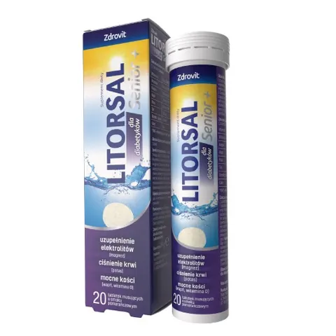 Zdrovit Litorsal Senior+ dla diabetyków suplement diety 20 tabletek musujących